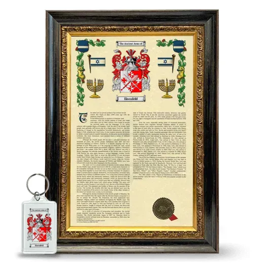 Eisenfeld Framed Armorial History and Keychain - Heirloom