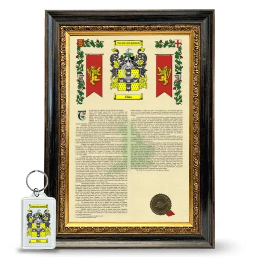 Elías Framed Armorial History and Keychain - Heirloom