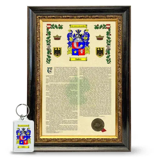 Enders Framed Armorial History and Keychain - Heirloom