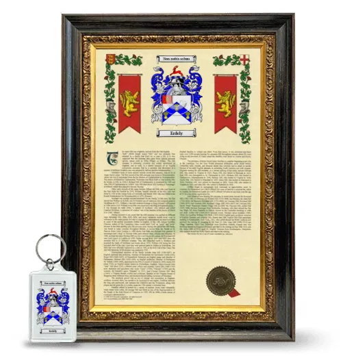 Erdely Framed Armorial History and Keychain - Heirloom