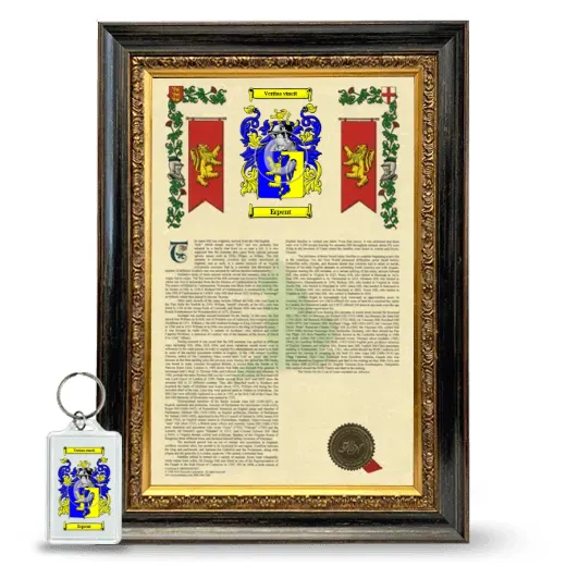 Erpent Framed Armorial History and Keychain - Heirloom