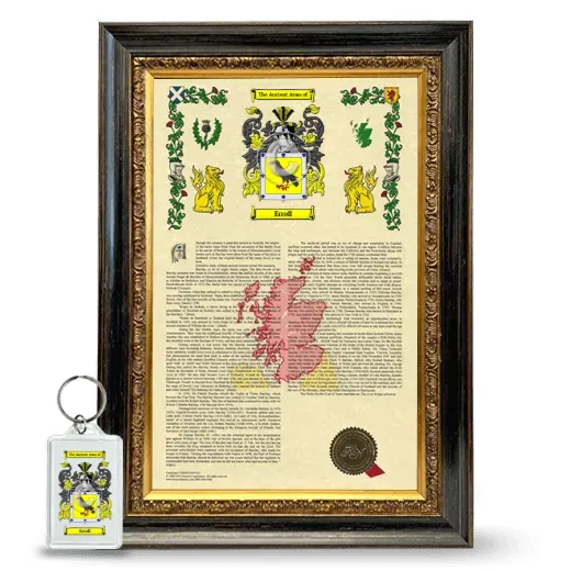 Erroll Framed Armorial History and Keychain - Heirloom
