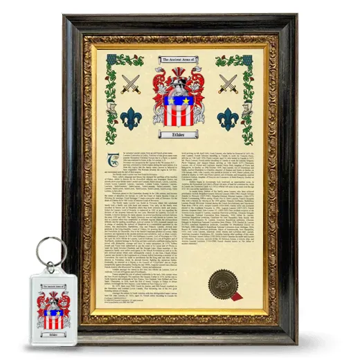 Ethier Framed Armorial History and Keychain - Heirloom