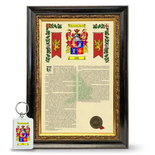 Félix Framed Armorial History and Keychain - Heirloom