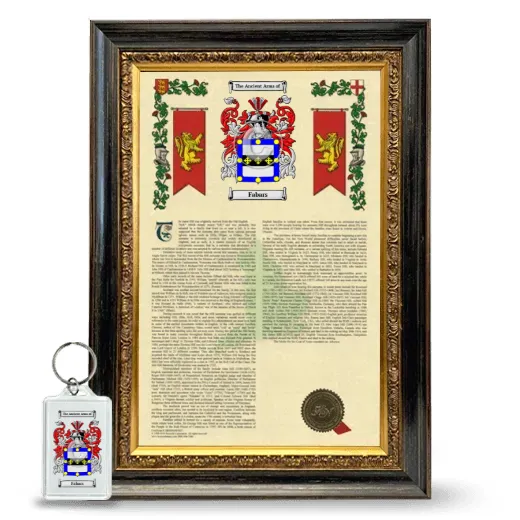 Fabars Framed Armorial History and Keychain - Heirloom