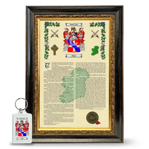 Faire Framed Armorial History and Keychain - Heirloom