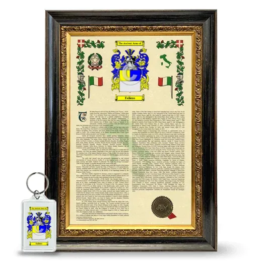 Faliero Framed Armorial History and Keychain - Heirloom