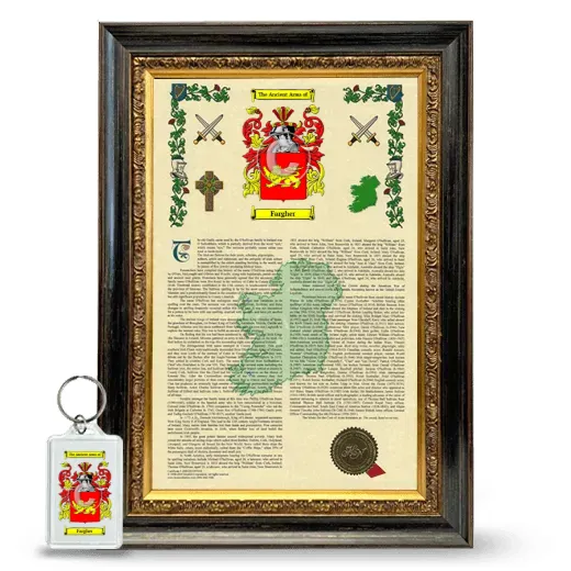 Fargher Framed Armorial History and Keychain - Heirloom