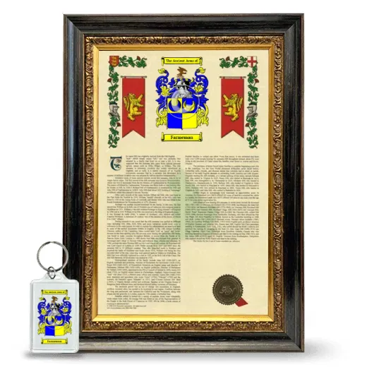 Farmeman Framed Armorial History and Keychain - Heirloom