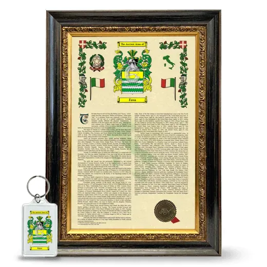 Fava Framed Armorial History and Keychain - Heirloom