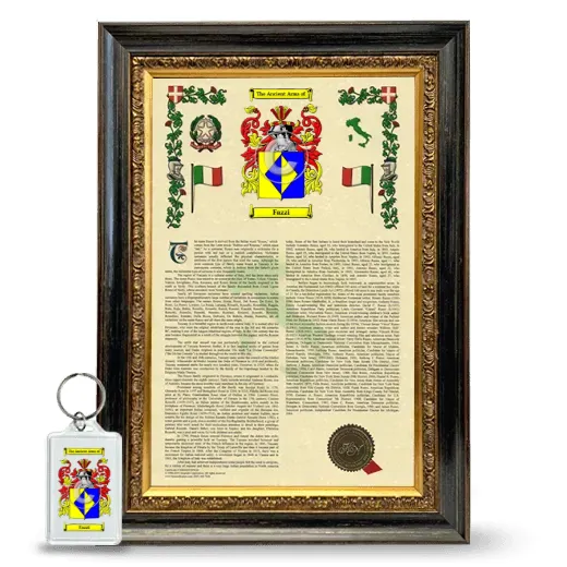 Fazzi Framed Armorial History and Keychain - Heirloom