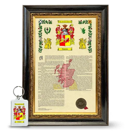 Fearnes Framed Armorial History and Keychain - Heirloom