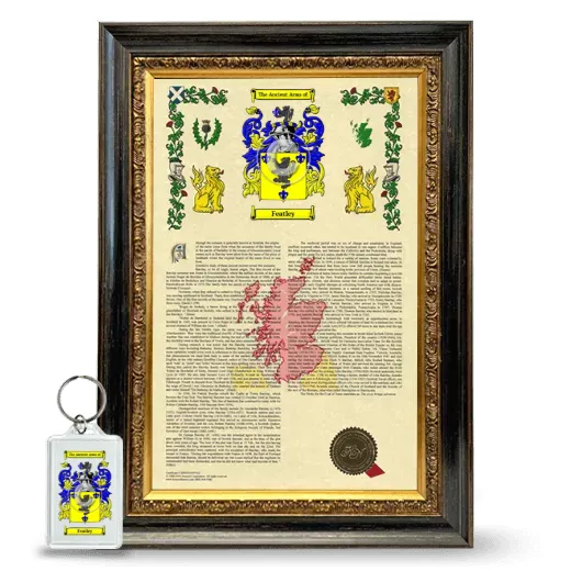 Featley Framed Armorial History and Keychain - Heirloom