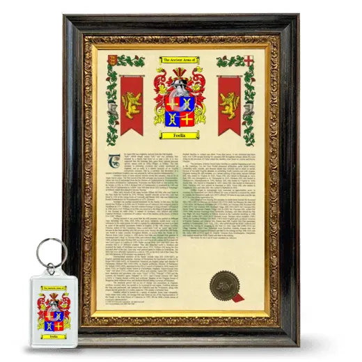 Feelix Framed Armorial History and Keychain - Heirloom