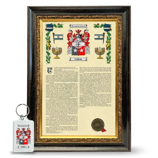 Feldbrin Framed Armorial History and Keychain - Heirloom