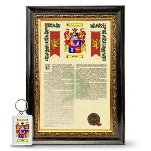 Felicks Framed Armorial History and Keychain - Heirloom