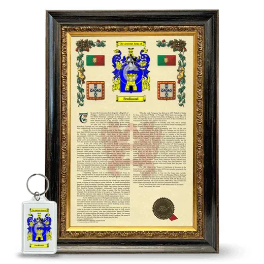 Ferdinand Framed Armorial History and Keychain - Heirloom
