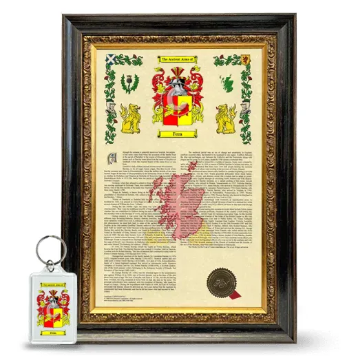 Fern Framed Armorial History and Keychain - Heirloom