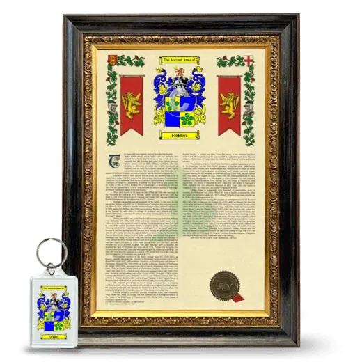 Fielders Framed Armorial History and Keychain - Heirloom