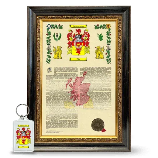 Fife Framed Armorial History and Keychain - Heirloom