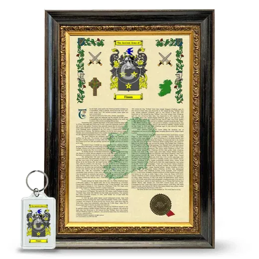 Finan Framed Armorial History and Keychain - Heirloom