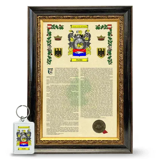 Fischle Framed Armorial History and Keychain - Heirloom