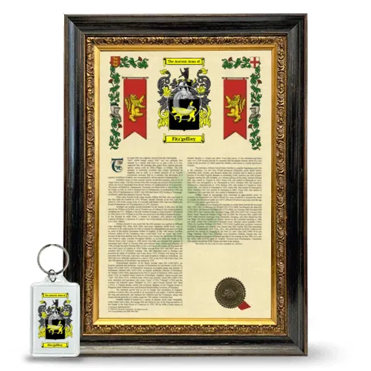 Fitz'geffrey Framed Armorial History and Keychain - Heirloom