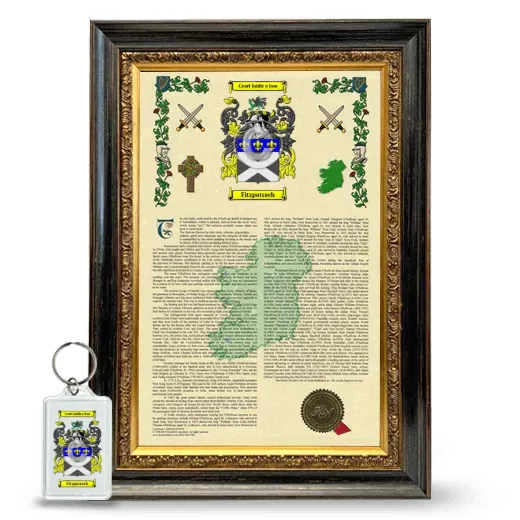 Fitzpatrach Framed Armorial History and Keychain - Heirloom