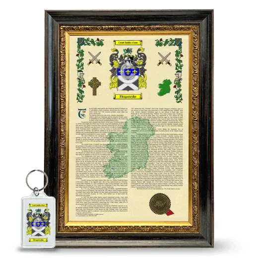 Fitzpatryke Framed Armorial History and Keychain - Heirloom