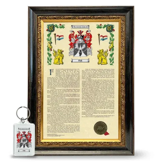 Flak Framed Armorial History and Keychain - Heirloom