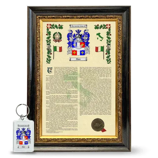 Flore Framed Armorial History and Keychain - Heirloom