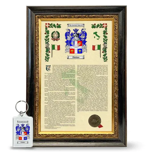 Florimo Framed Armorial History and Keychain - Heirloom