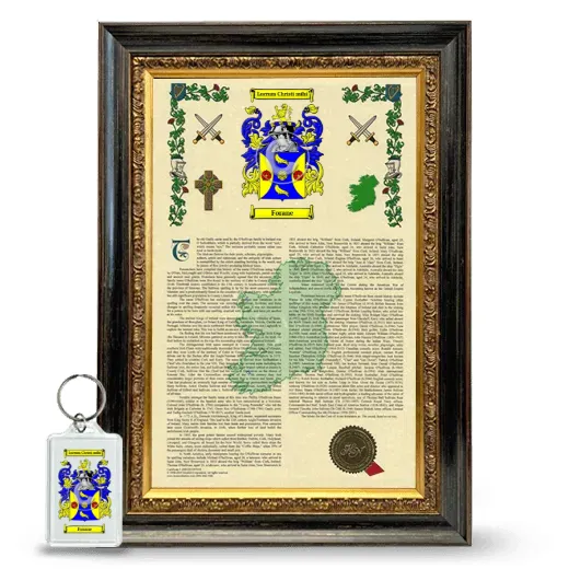 Forane Framed Armorial History and Keychain - Heirloom