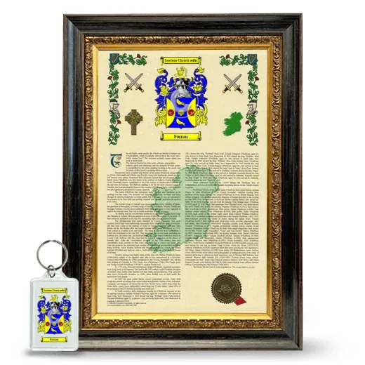 Forran Framed Armorial History and Keychain - Heirloom