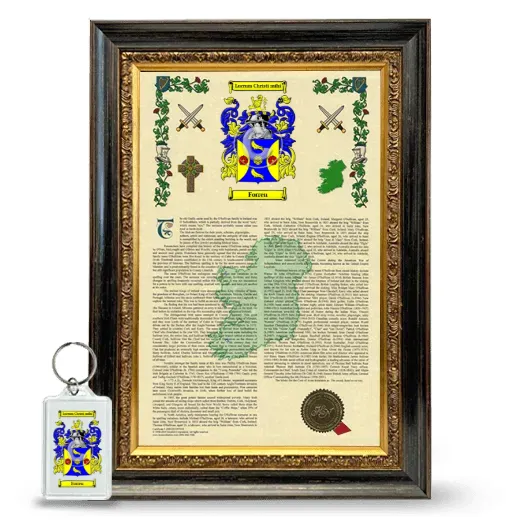 Forren Framed Armorial History and Keychain - Heirloom