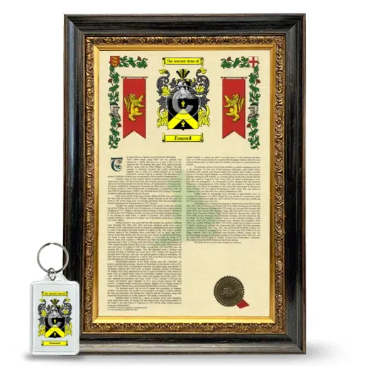 Foucard Framed Armorial History and Keychain - Heirloom