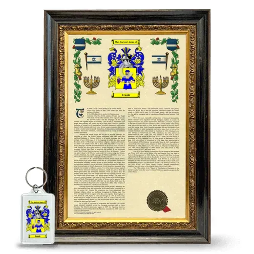Frank Framed Armorial History and Keychain - Heirloom