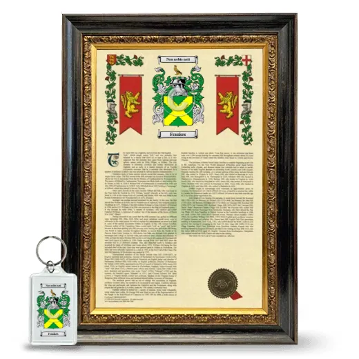 Frankes Framed Armorial History and Keychain - Heirloom