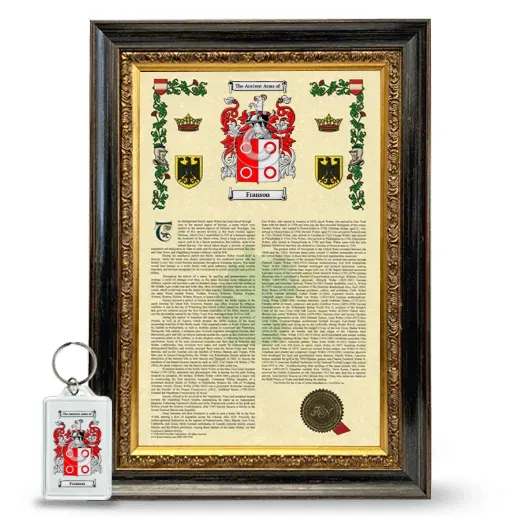 Franson Framed Armorial History and Keychain - Heirloom