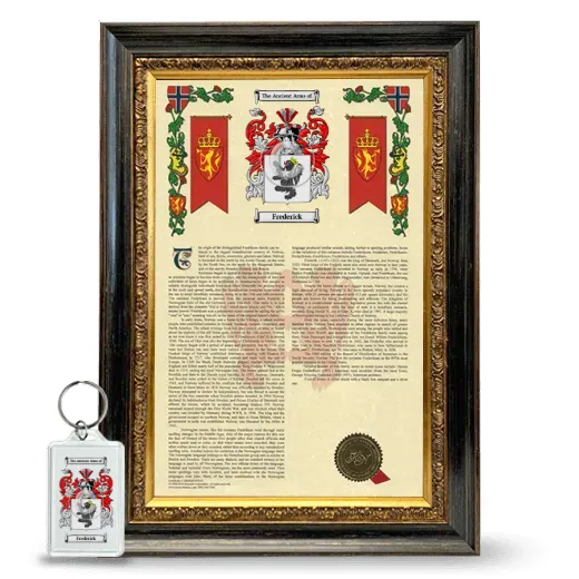 Frederick Framed Armorial History and Keychain - Heirloom