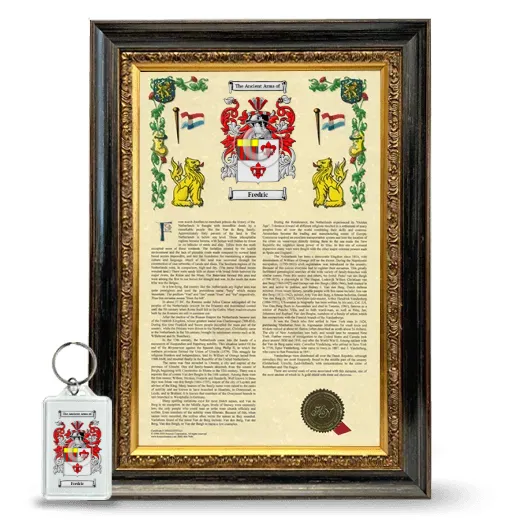 Fredric Framed Armorial History and Keychain - Heirloom