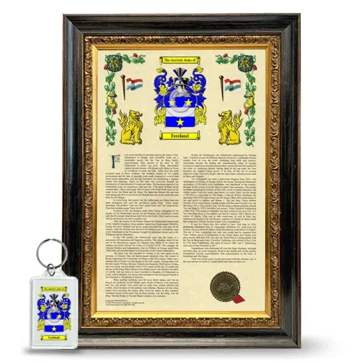 Freeland Framed Armorial History and Keychain - Heirloom