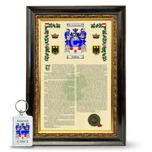 Freiburg Framed Armorial History and Keychain - Heirloom