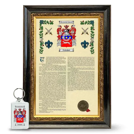 Freissinet Framed Armorial History and Keychain - Heirloom
