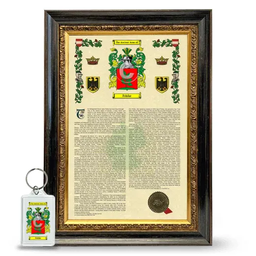 Frishe Framed Armorial History and Keychain - Heirloom