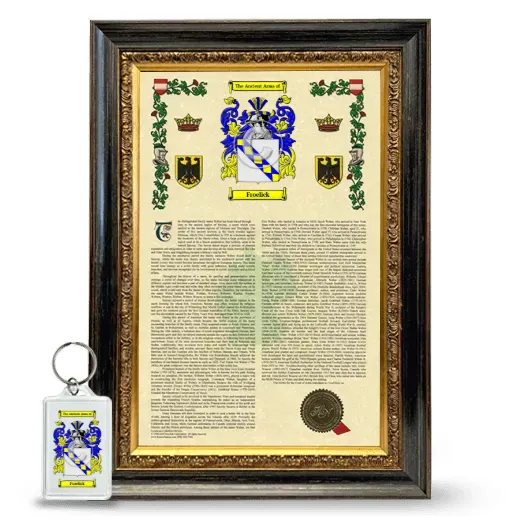 Froelick Framed Armorial History and Keychain - Heirloom