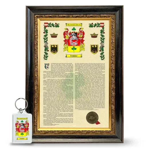 Fromme Framed Armorial History and Keychain - Heirloom