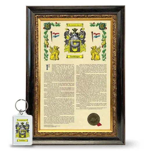Fuerbringer Framed Armorial History and Keychain - Heirloom