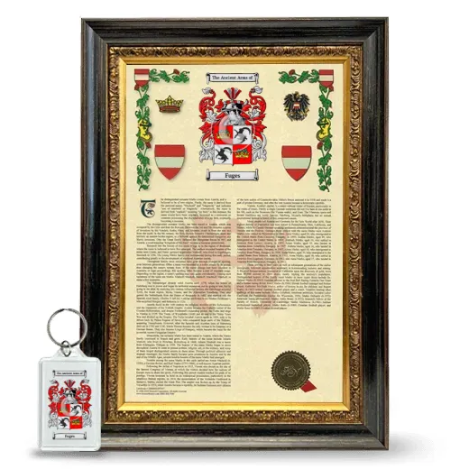 Fuges Framed Armorial History and Keychain - Heirloom