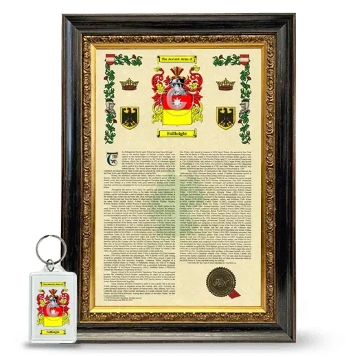 Fullbright Framed Armorial History and Keychain - Heirloom